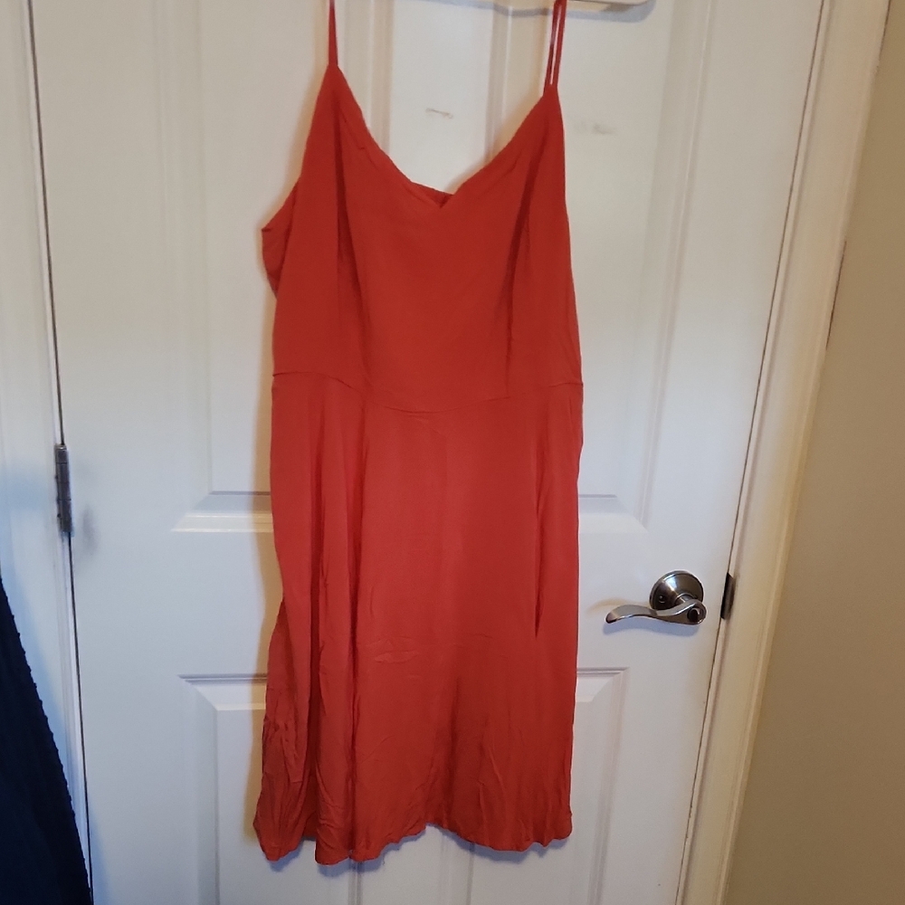 Old Navy Spaghetti Strap Dress in Vibrant Coral